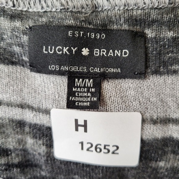 Lucky Brand Women‎ Sweater Medium Gray Aztec Open Front Duster - Picture 2 of 9